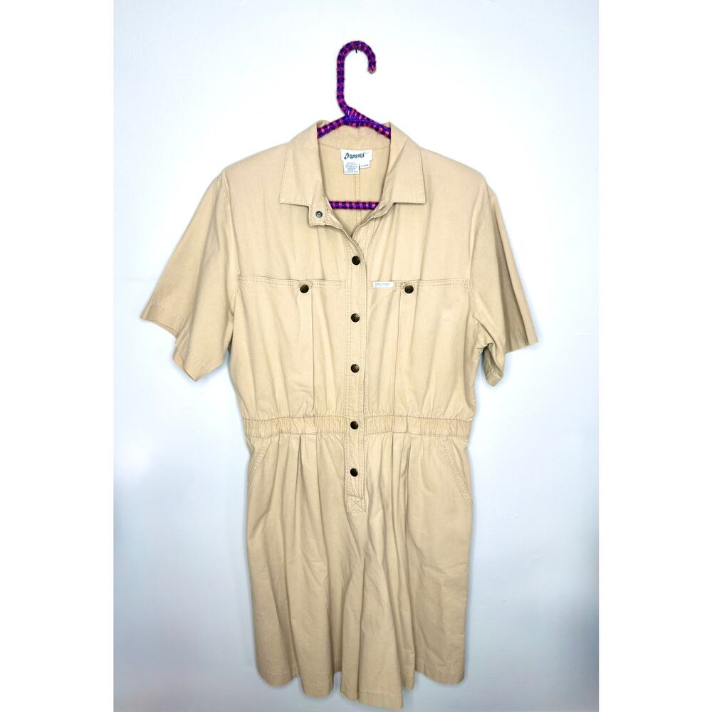 Vintage 1980's DREAMS Safari Short Sleeve Utility Suit